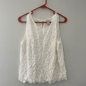 Ann Taylor white lace top